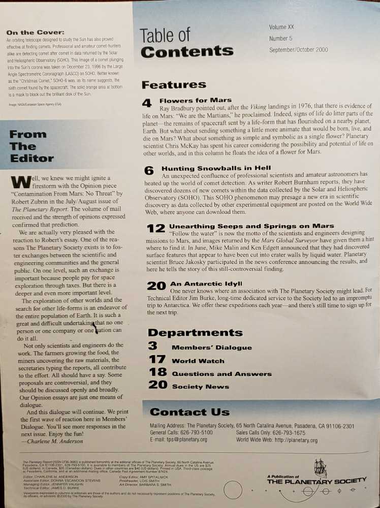 Planetary Report, The  (September) magazine collectible - Main Image 2