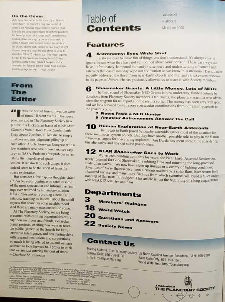 Planetary Report, The  (May) magazine collectible - Main Image 2