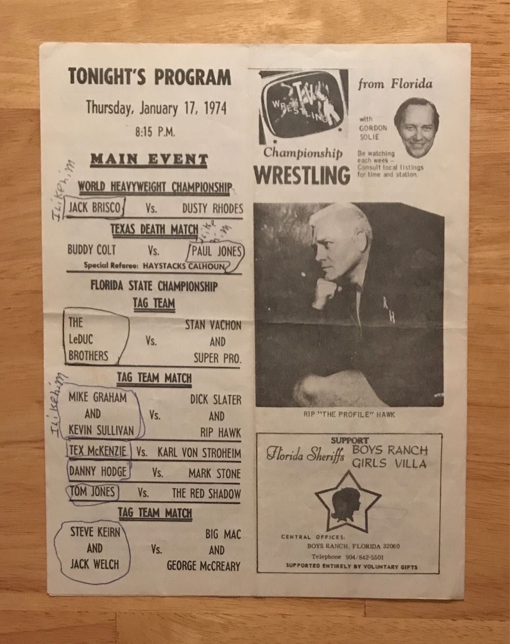 Championship Wrestling from Florida: NWA Championship Wrestling Action Volume 2 05/13/1972  (May) magazine collectible - Main Image 2