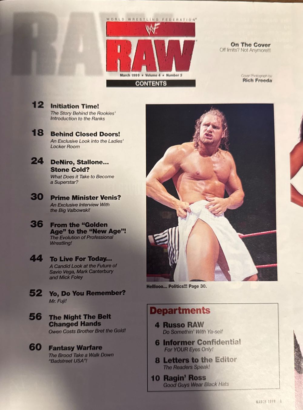 WWF RAW Magazine  (March) magazine collectible [Barcode 00912847483003] - Main Image 2