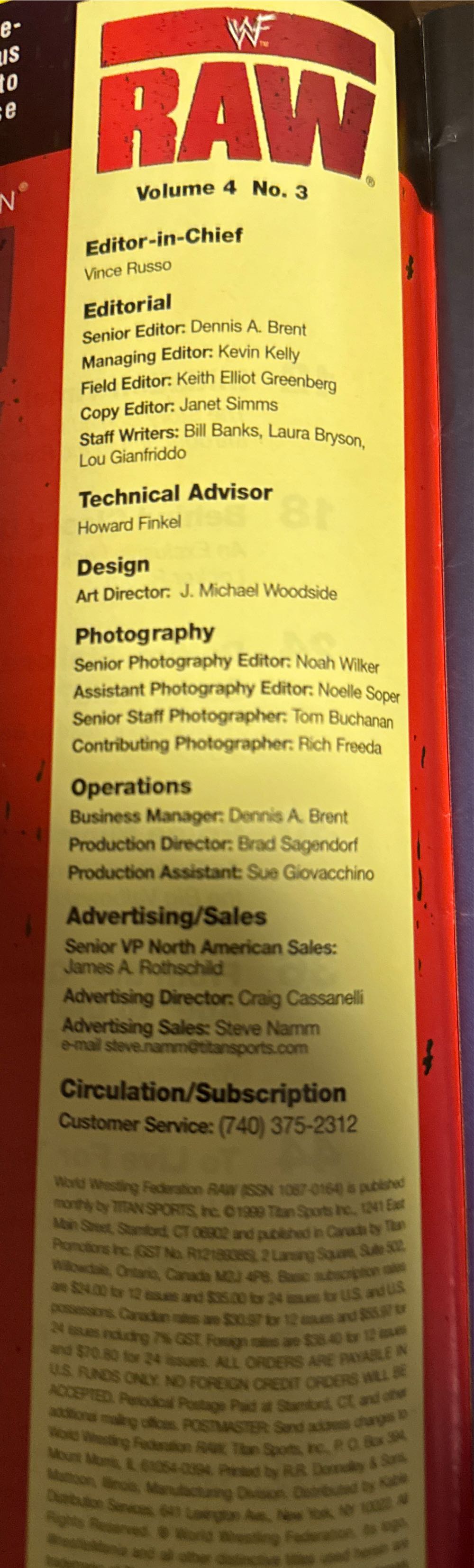 WWF RAW Magazine  (March) magazine collectible [Barcode 00912847483003] - Main Image 4