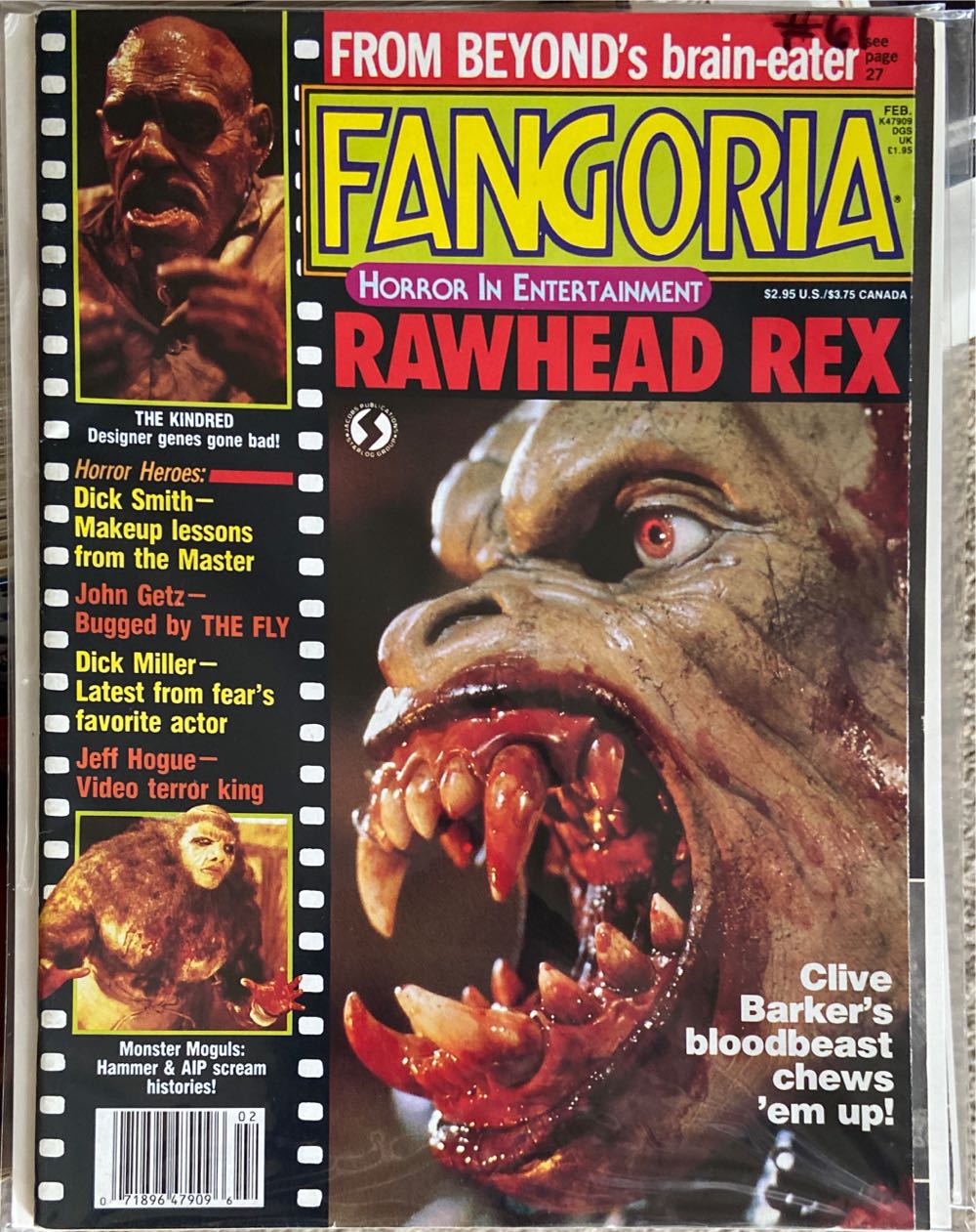 Fangoria 61  (February) magazine collectible [Barcode 07189647909602] - Main Image 1