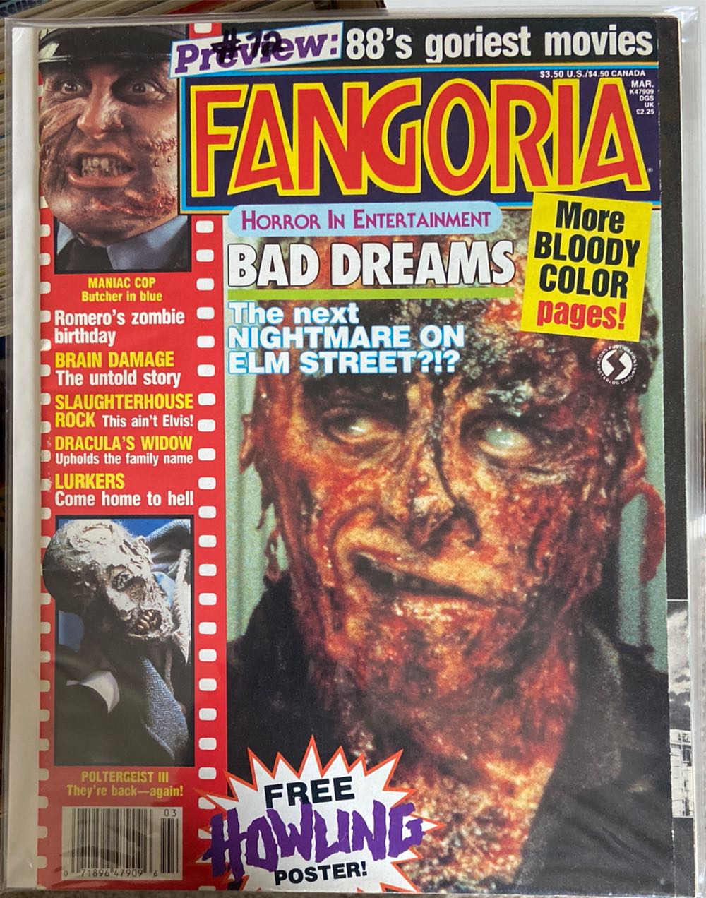 Fangoria 72  (March) magazine collectible [Barcode 07189647909603] - Main Image 1