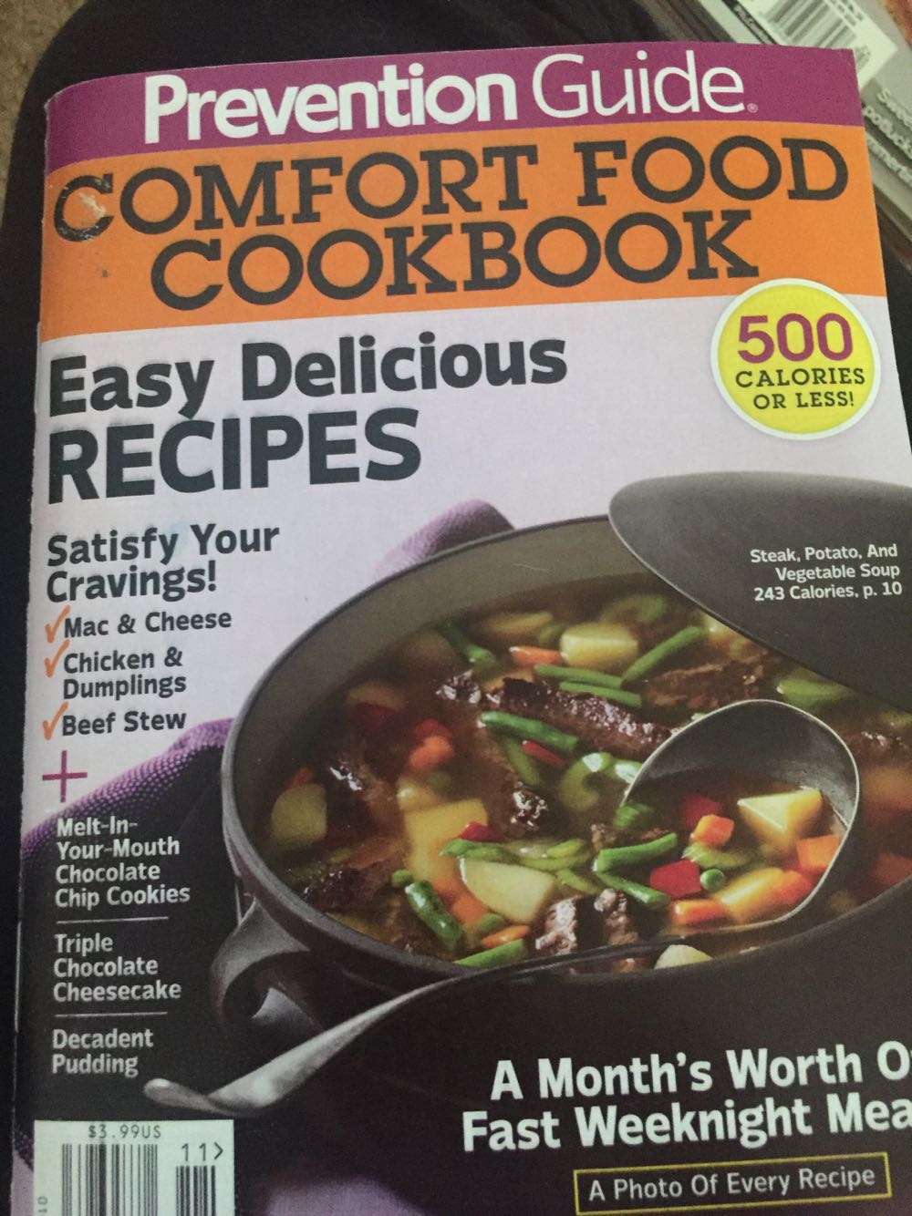 Comfort Food Cookbook  (November) magazine collectible [Barcode 03969700008611] - Main Image 1