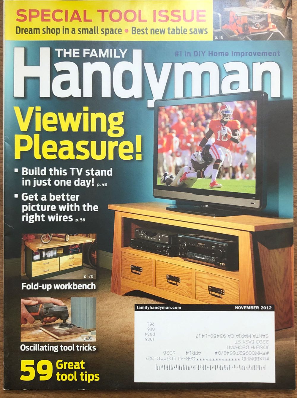 The Family Handyman  (November) magazine collectible - Main Image 1