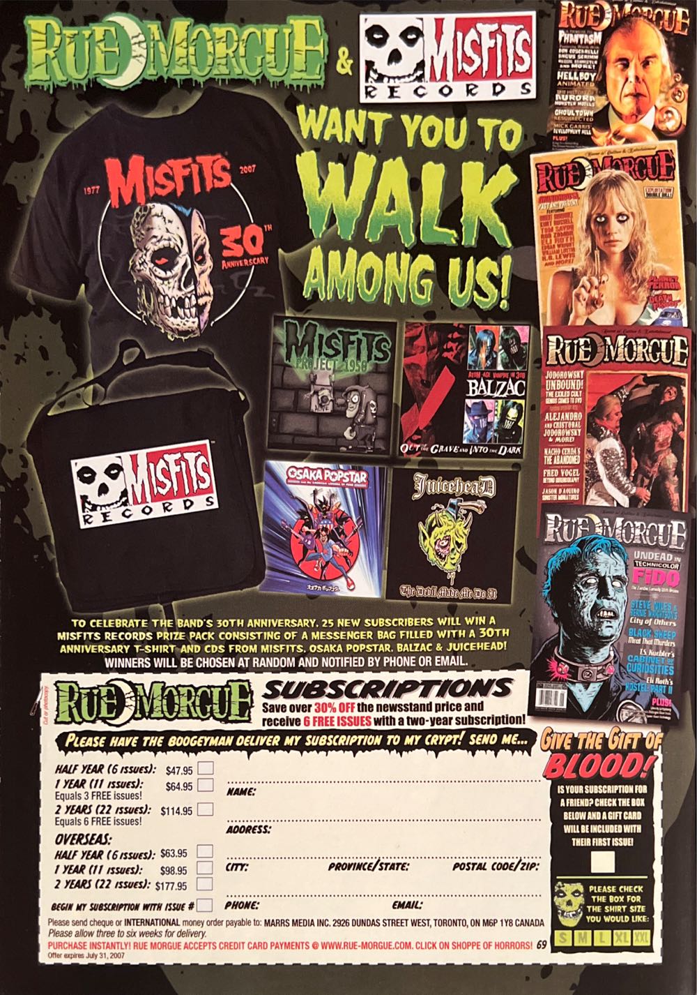 Rue Morgue #69  (July) magazine collectible [Barcode 07148602372207] - Main Image 4