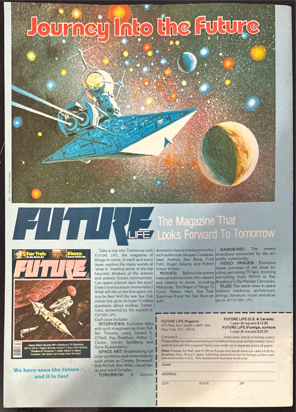 Starlog  (July) magazine collectible [Barcode 07189649112807] - Main Image 2