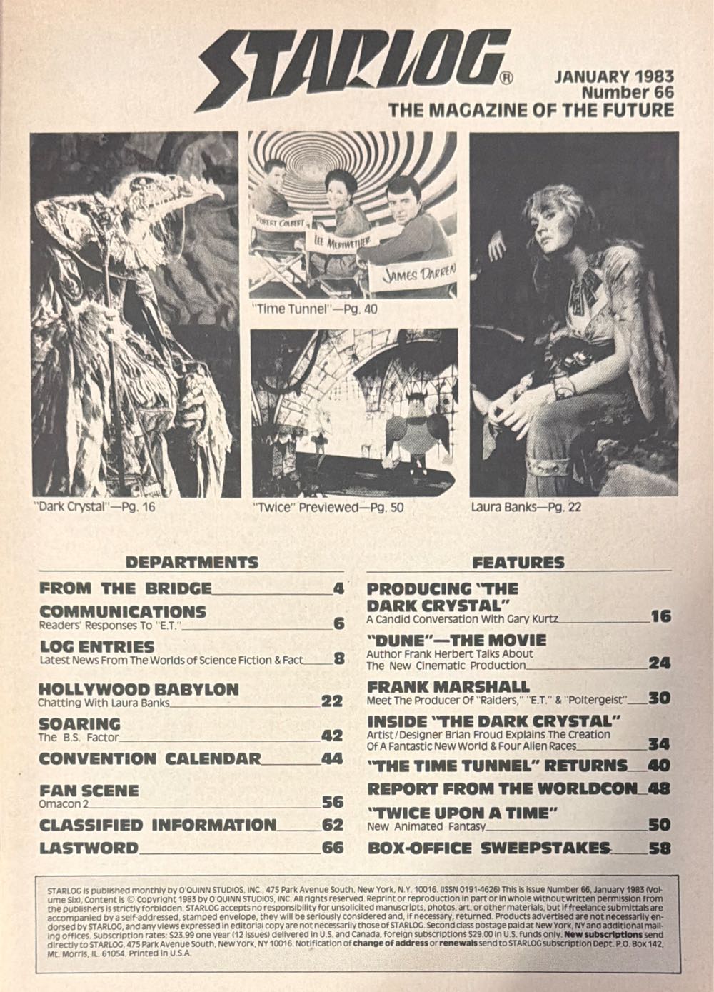 Starlog  (January) magazine collectible [Barcode 07189649112801] - Main Image 3