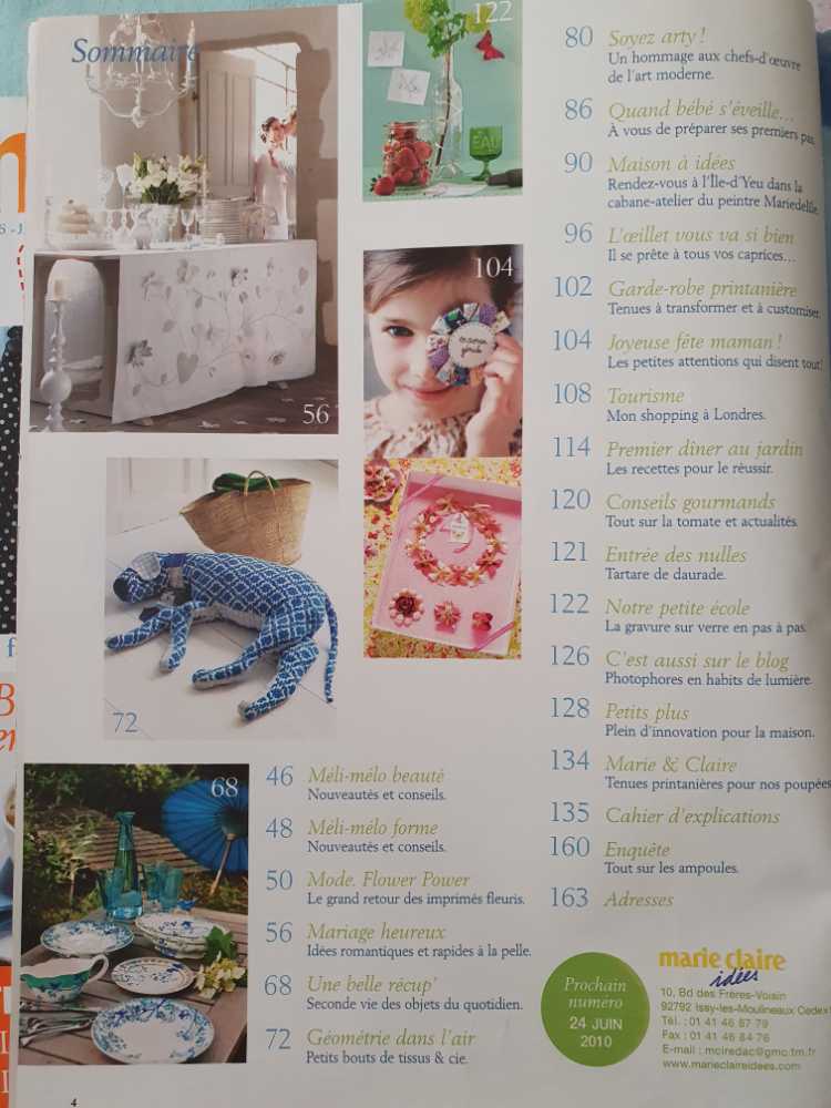 Marie Claire Idees Magazine No 78 May Issue French Language Crafts  (mai) magazine collectible [Barcode 3780263004904] - Main Image 3