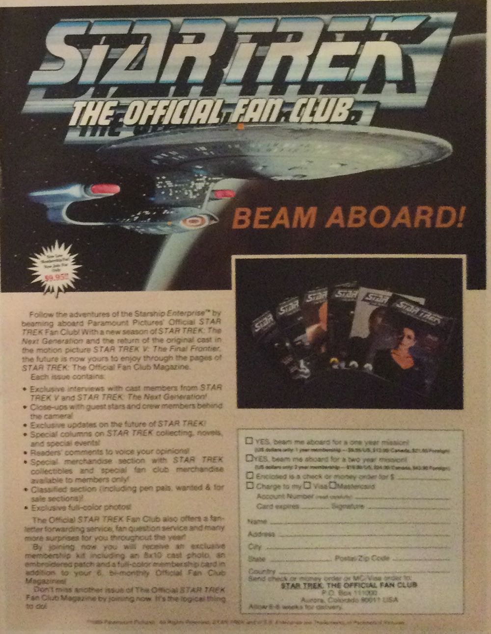 Star Trek The Official Fan Club  (May) magazine collectible [Barcode 07336164844002] - Main Image 2