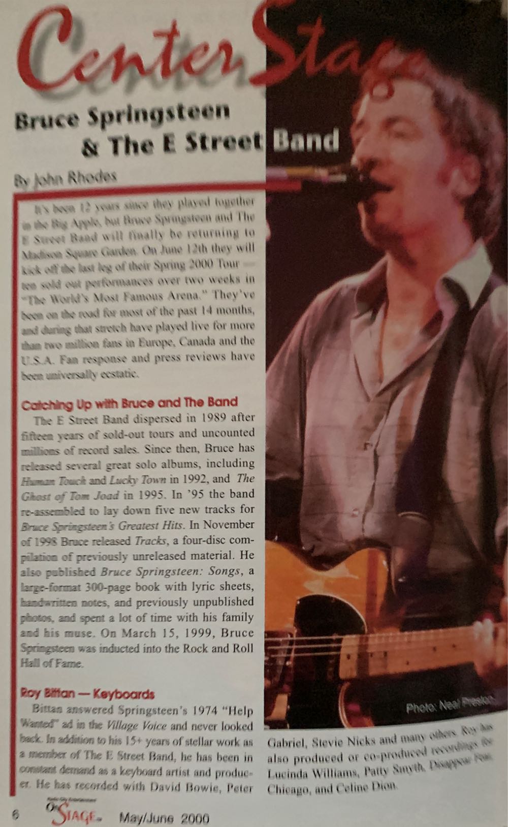 On Stage  (May) magazine collectible - Main Image 2