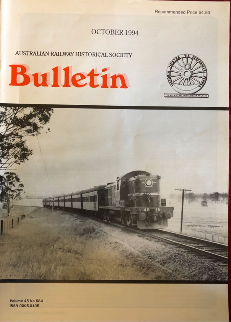 ARHS Bulletin  (October) magazine collectible - Main Image 1