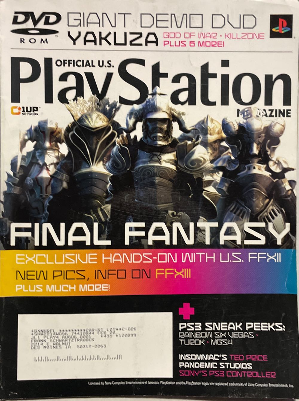 Official U.S. PlayStation Magazine 107 (August) magazine collectible - Main Image 1