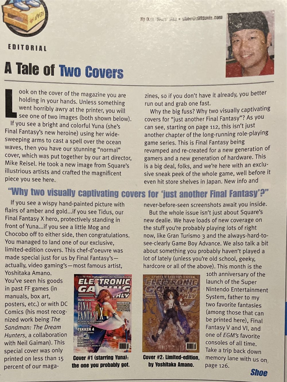 Electronic Gaming Monthly 146 (LE Yoshitaka Amano Cover)  (September) magazine collectible [Barcode 01402406960809] - Main Image 2