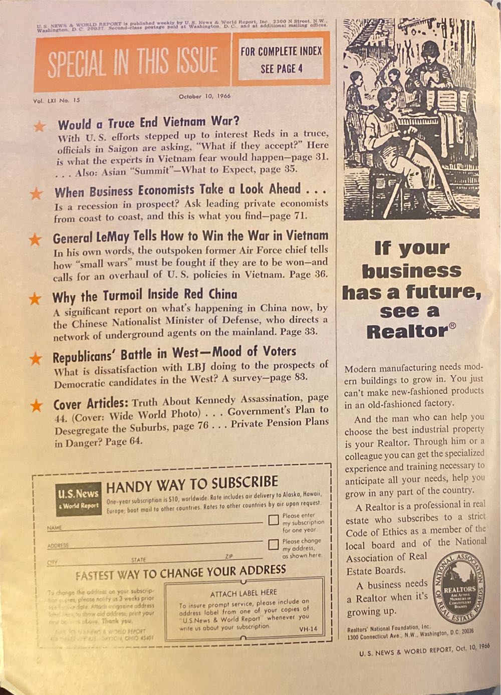 U.S.News & World Report  (October) magazine collectible - Main Image 3