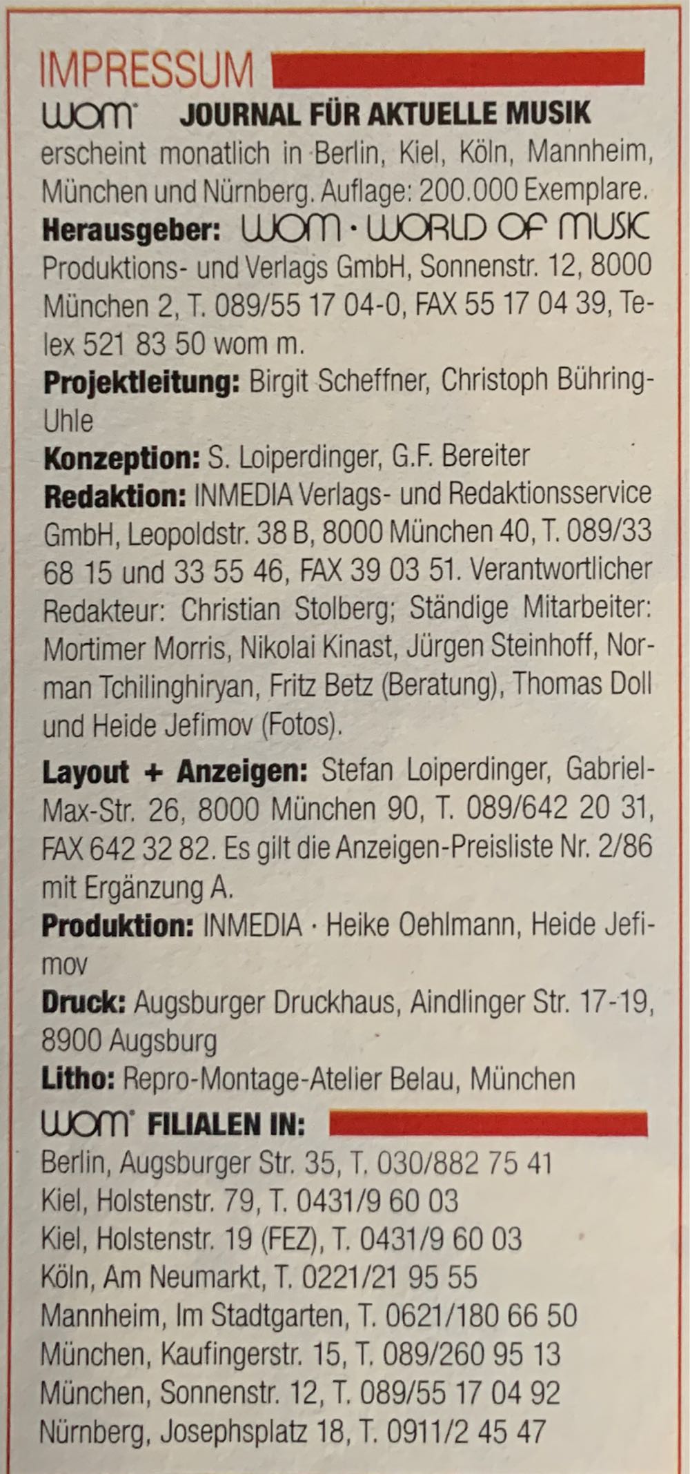 World Of Music  (November) magazine collectible - Main Image 3