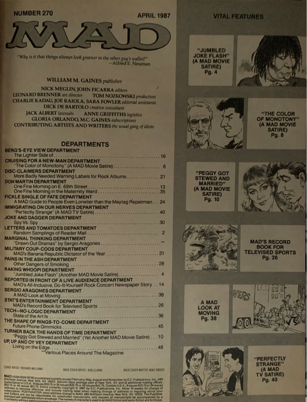 Mad  (April) magazine collectible [Barcode 07098933230004] - Main Image 2