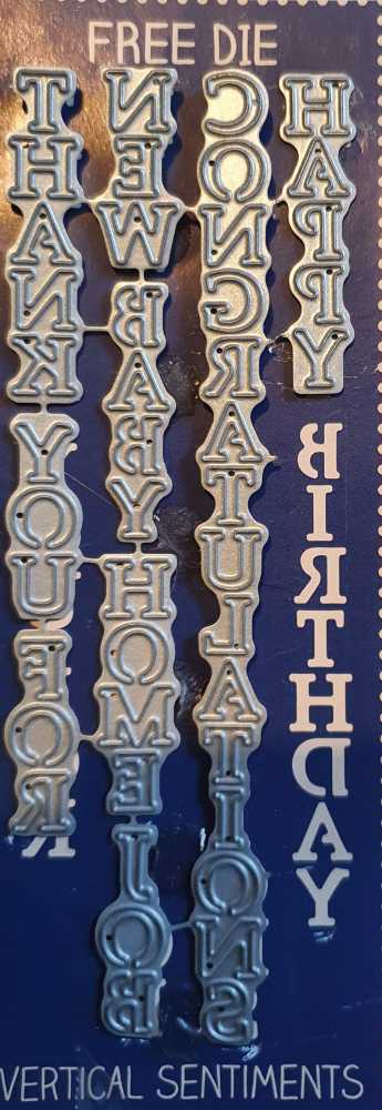 Tattered Lace - With Vertical Sentiments Cutting Dies  magazine collectible [Barcode 5060415083086] - Main Image 2