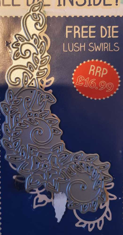 Tattered Lace - With Lush Swirls Cutting Die   magazine collectible [Barcode 5056033704229] - Main Image 2