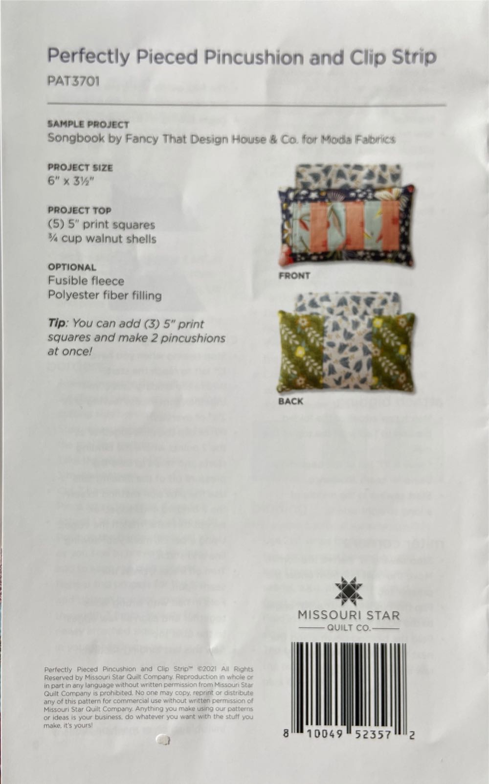 Perfectly Pieced Pincushion And Clip Strip  magazine collectible - Main Image 2