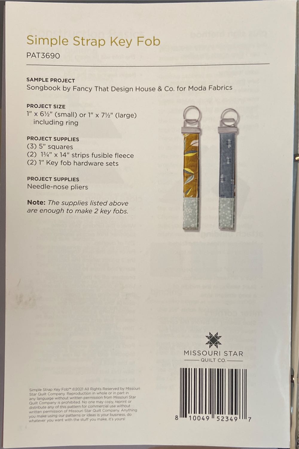 Simple Strap Key Fob   magazine collectible - Main Image 2