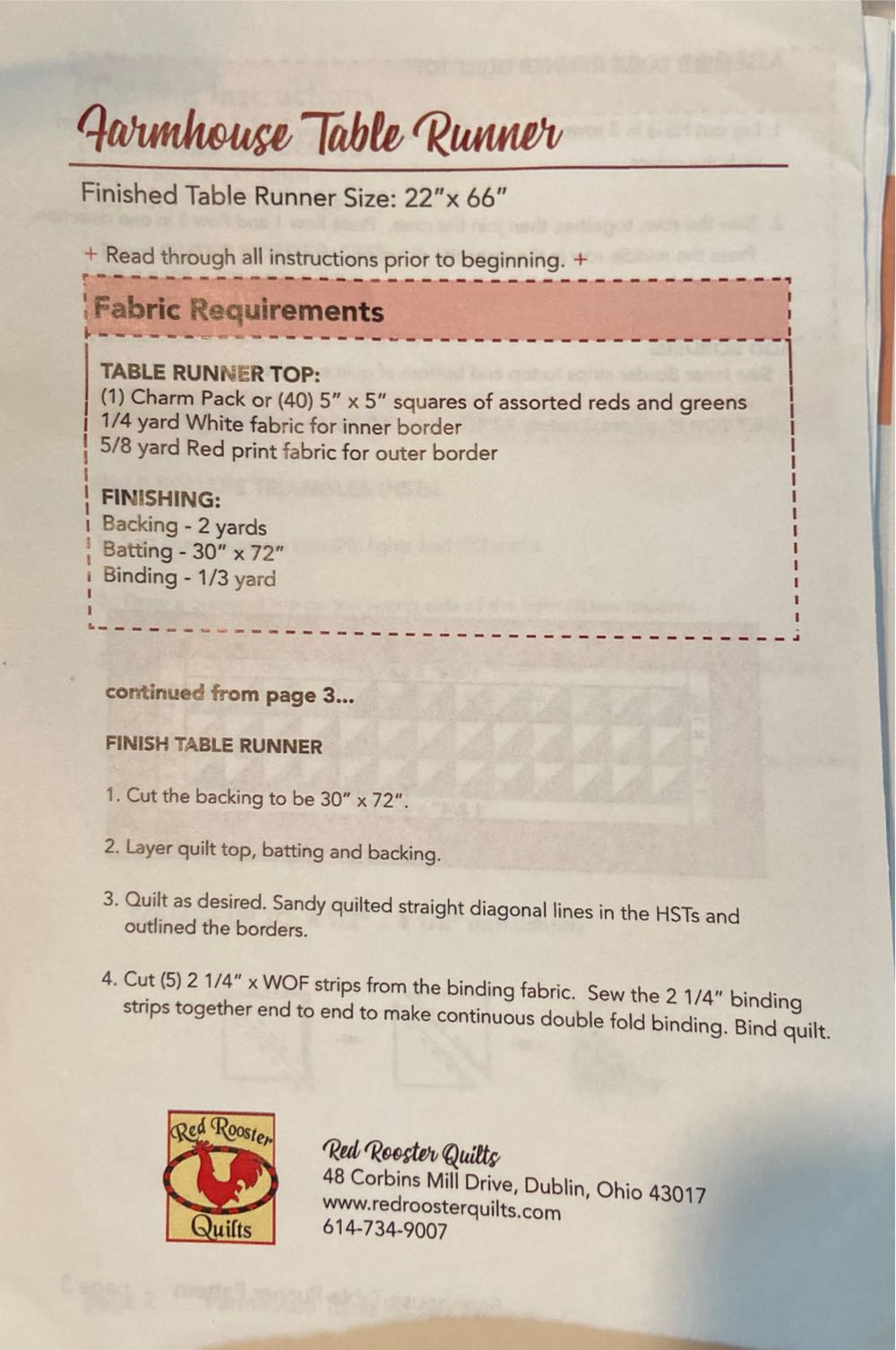 Farmhouse Table Runner  magazine collectible - Main Image 2