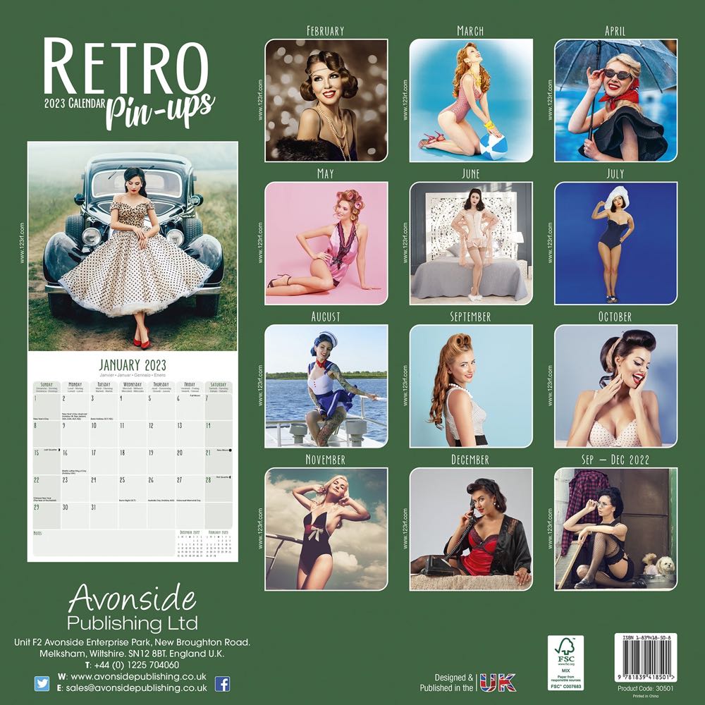 Avonside pin-ups calendar  magazine collectible - Main Image 3