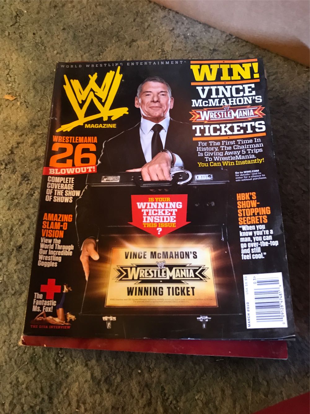 WWE Magazine  (March) magazine collectible [Barcode 00912847481603] - Main Image 1