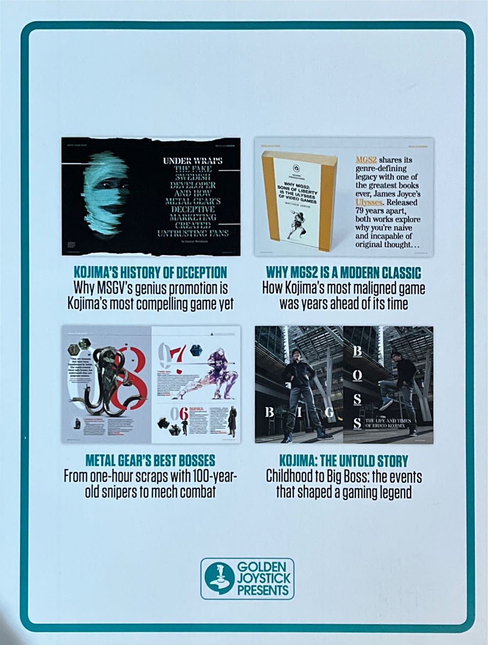 Golden Joystick Presents: Metal Gear Solid  magazine collectible [Barcode 9781783892006] - Main Image 2