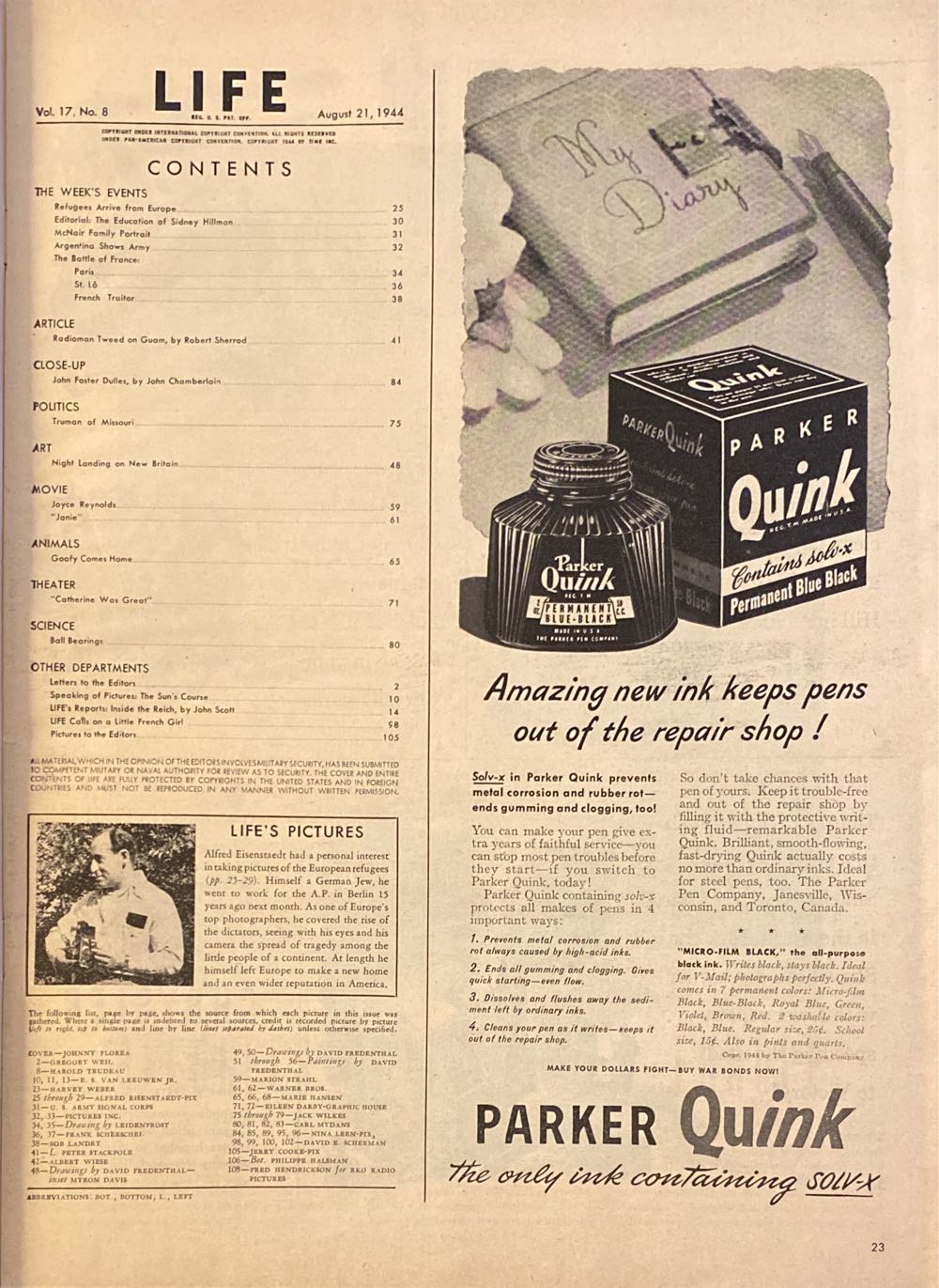 Life  (August) magazine collectible - Main Image 3