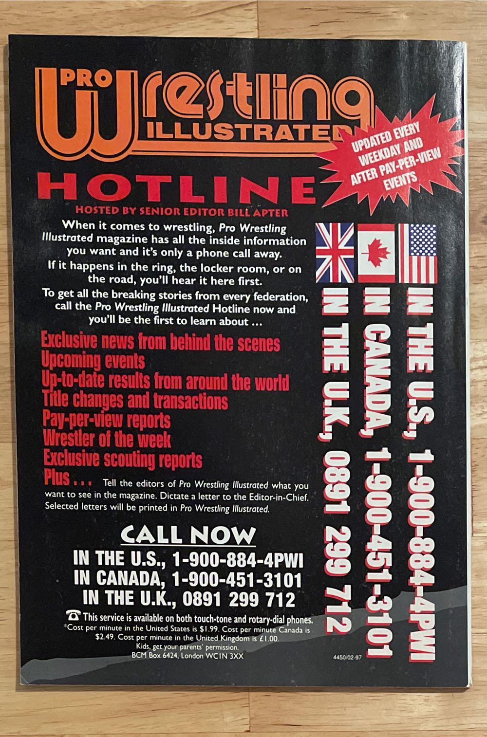 Pro Wrestling Illustrated  (April) magazine collectible [Barcode 07447000388504] - Main Image 2