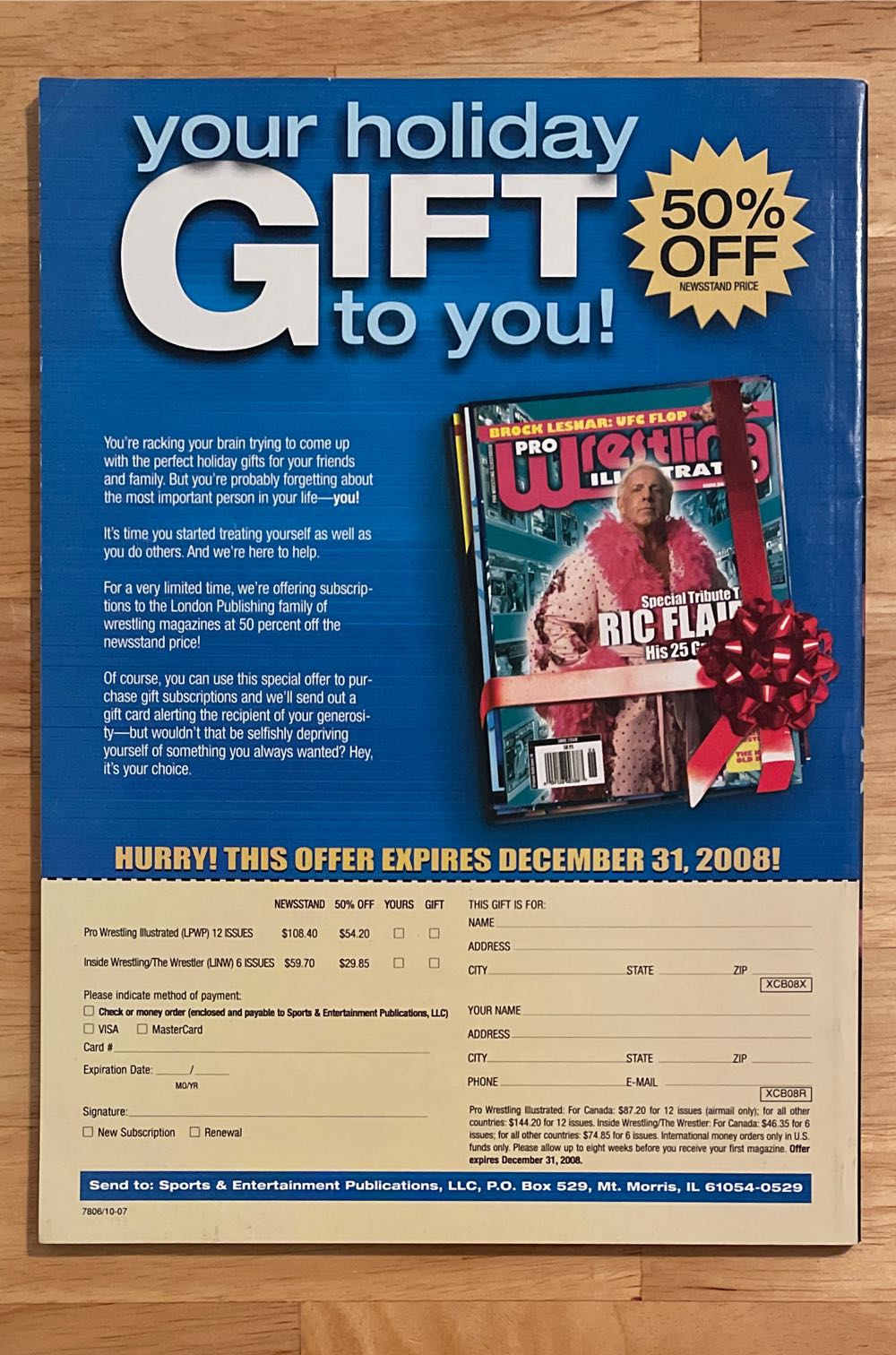 Pro Wrestling Illustrated  (December) magazine collectible [Barcode 00912800388717] - Main Image 2