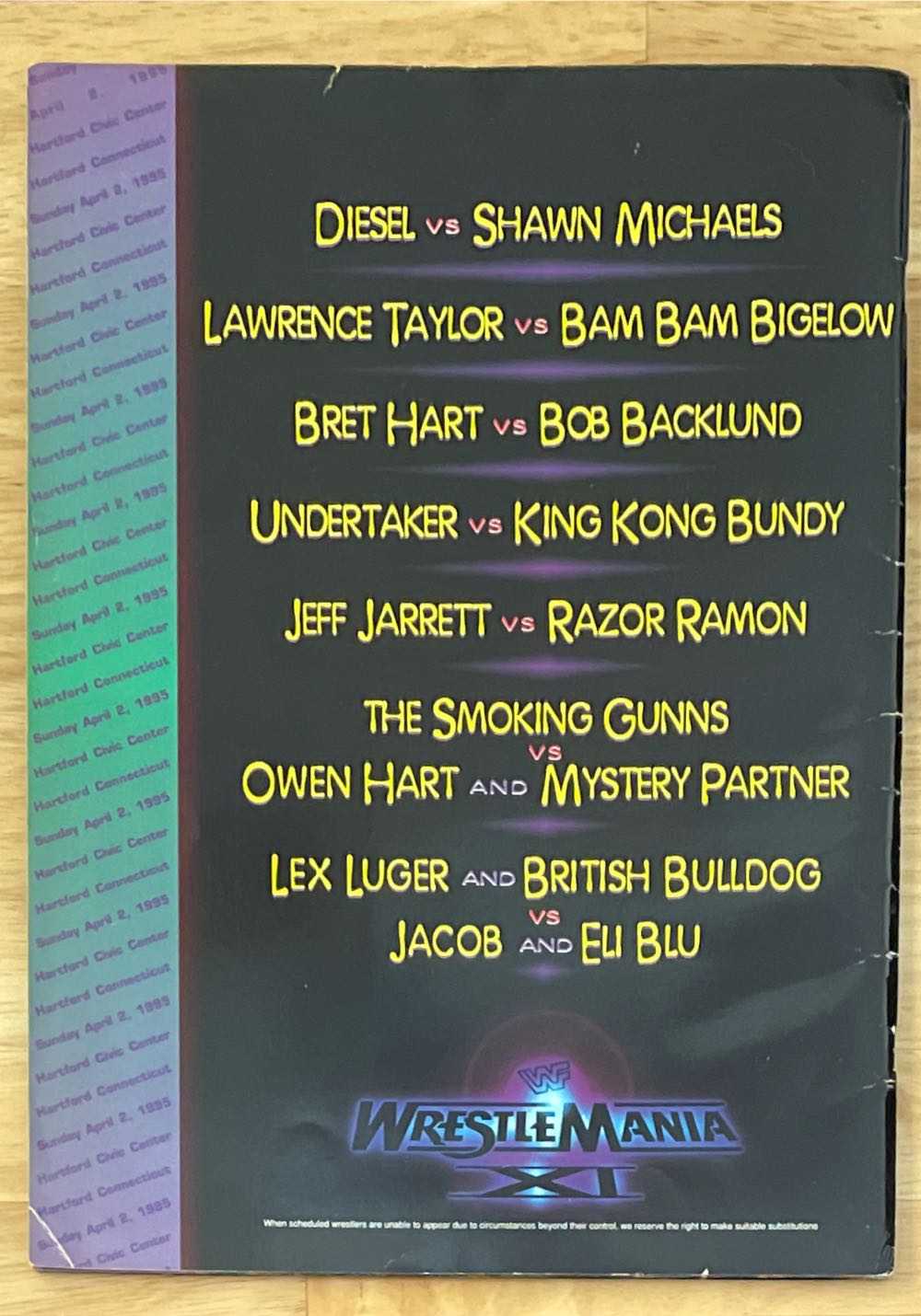 WWF Wrestlemania XI  (April) magazine collectible - Main Image 2