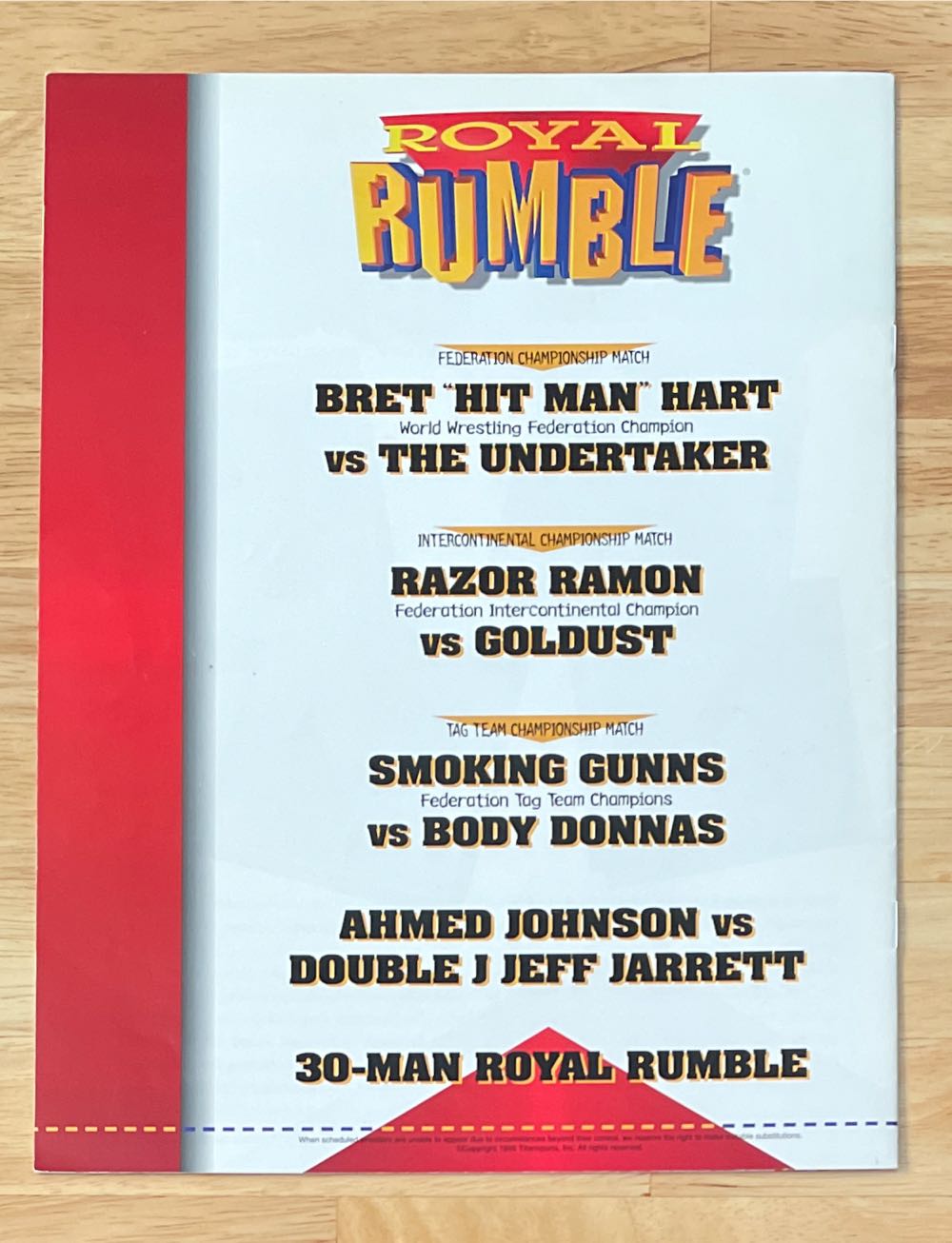 WWF Royal Rumble 1996  (January) magazine collectible - Main Image 2