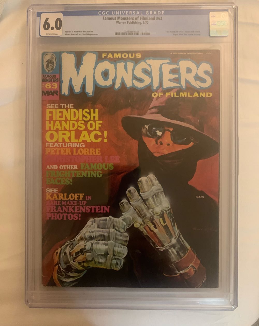 Famous Monsters Of Filmland CGC 2085742016. 6.0  (March) magazine collectible - Main Image 1