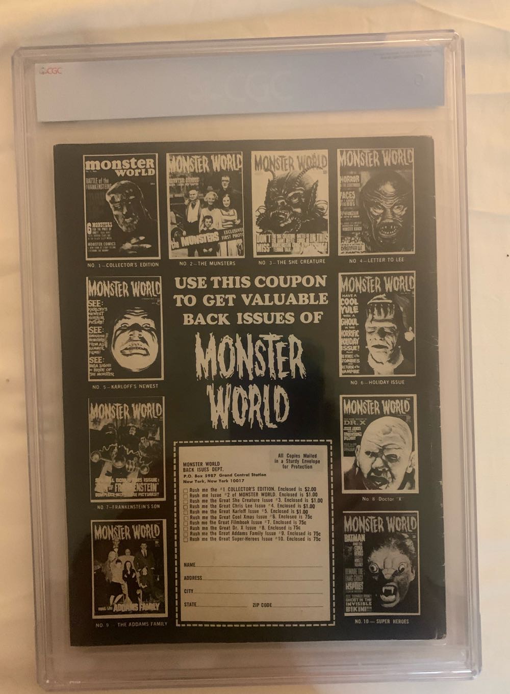 Famous Monsters Of Filmland CGC 2085742016. 6.0  (March) magazine collectible - Main Image 2