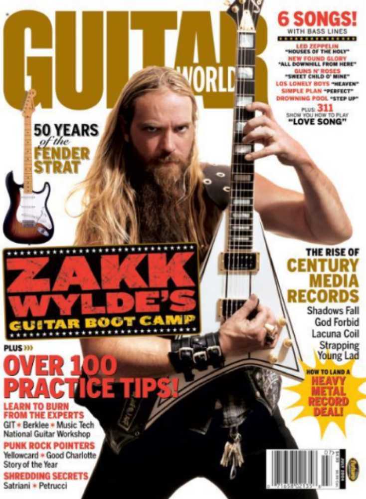 Guitar World  Zakk Wylde’s Guitar Boot Camp  (July) magazine collectible [Barcode 071658021358] - Main Image 2