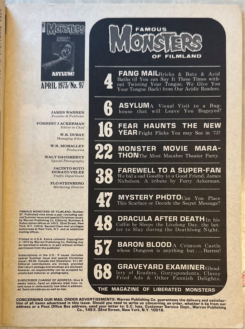 Famous Monsters Of Filmland (April) magazine collectible - Main Image 3