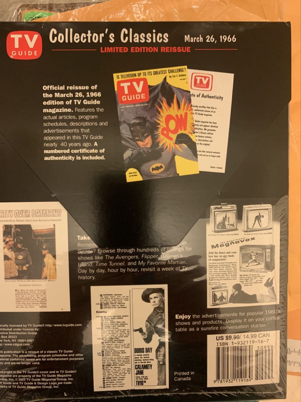 TV Guide Collectors Classic  (March) magazine collectible [Barcode 978193211916950999] - Main Image 2