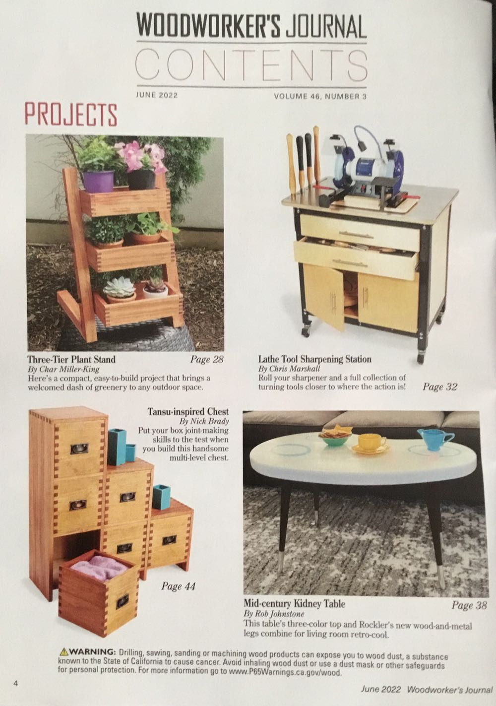 Woodworker’s Journal  (June) magazine collectible [Barcode 733175609975] - Main Image 2