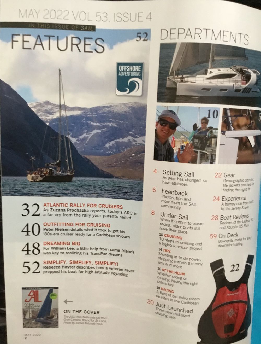 Sail  (May) magazine collectible [Barcode 72527430302186] - Main Image 2