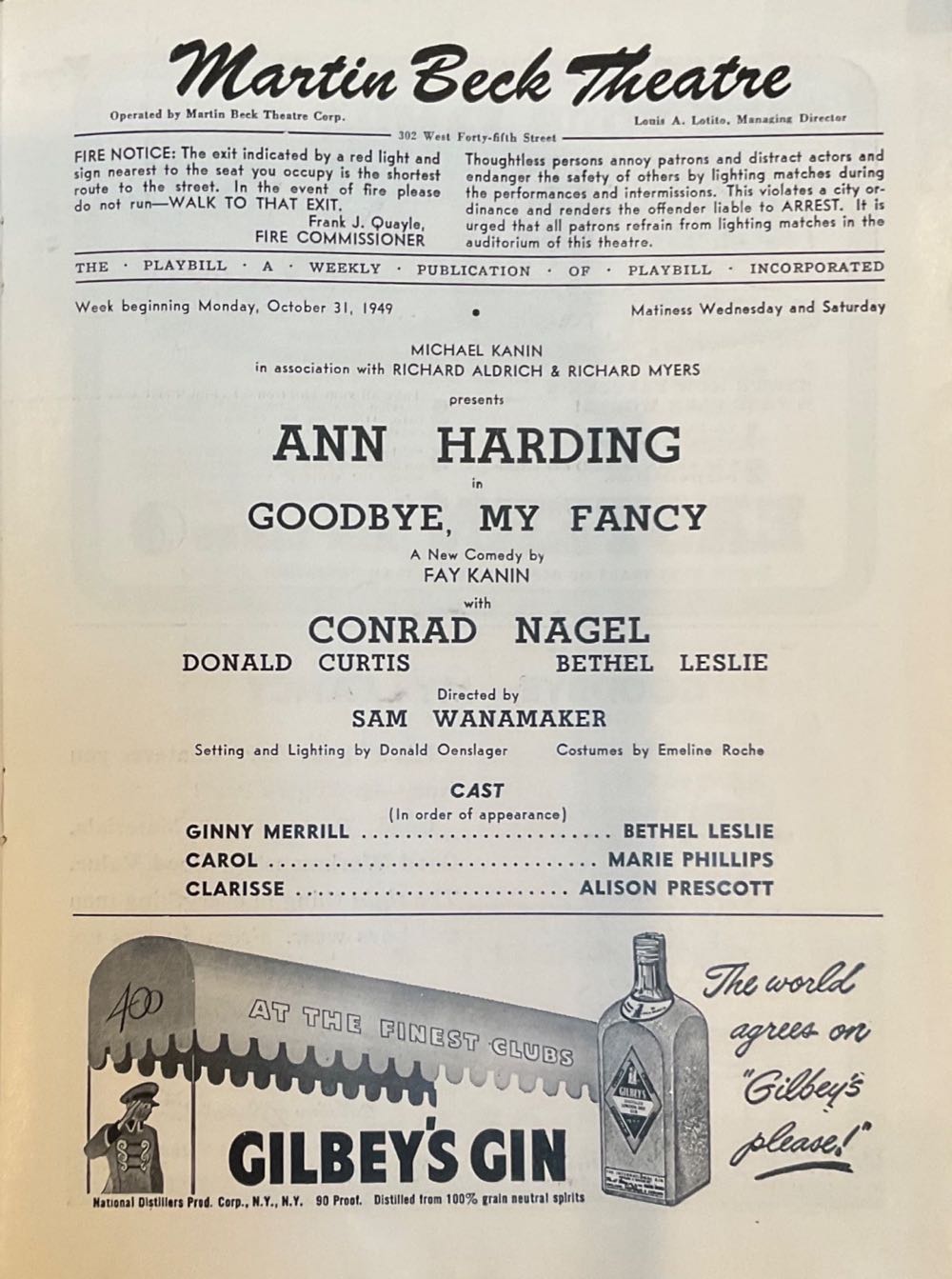 Goodbye, My Fancy  (October) magazine collectible - Main Image 2