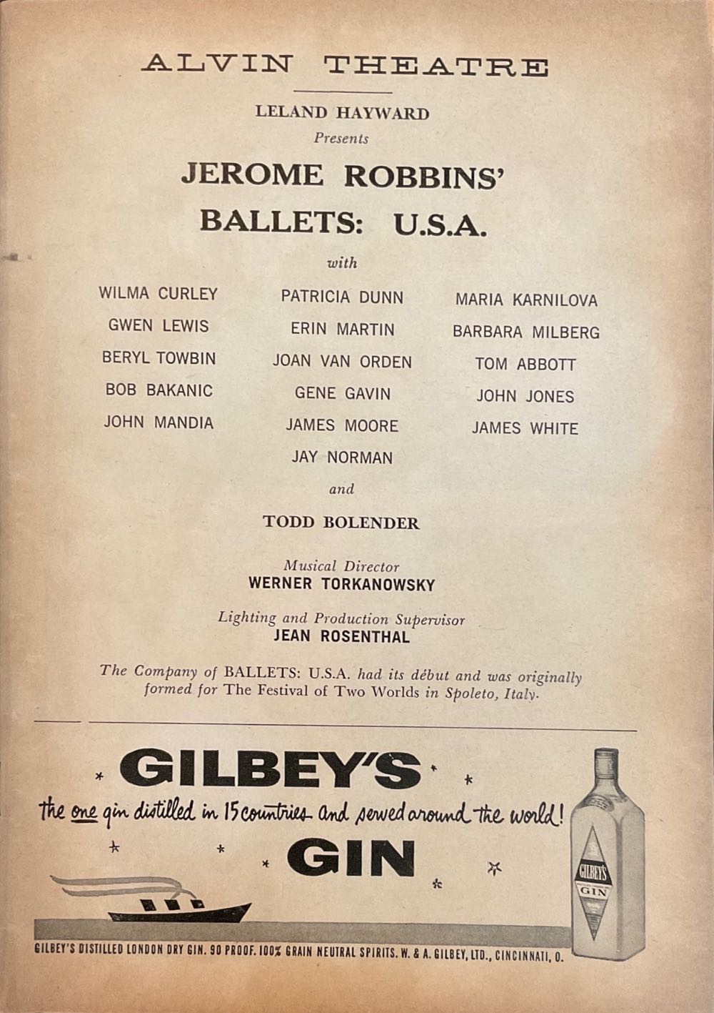 Jerome Robbins’ Ballets: U.S.A.  (September) magazine collectible - Main Image 2