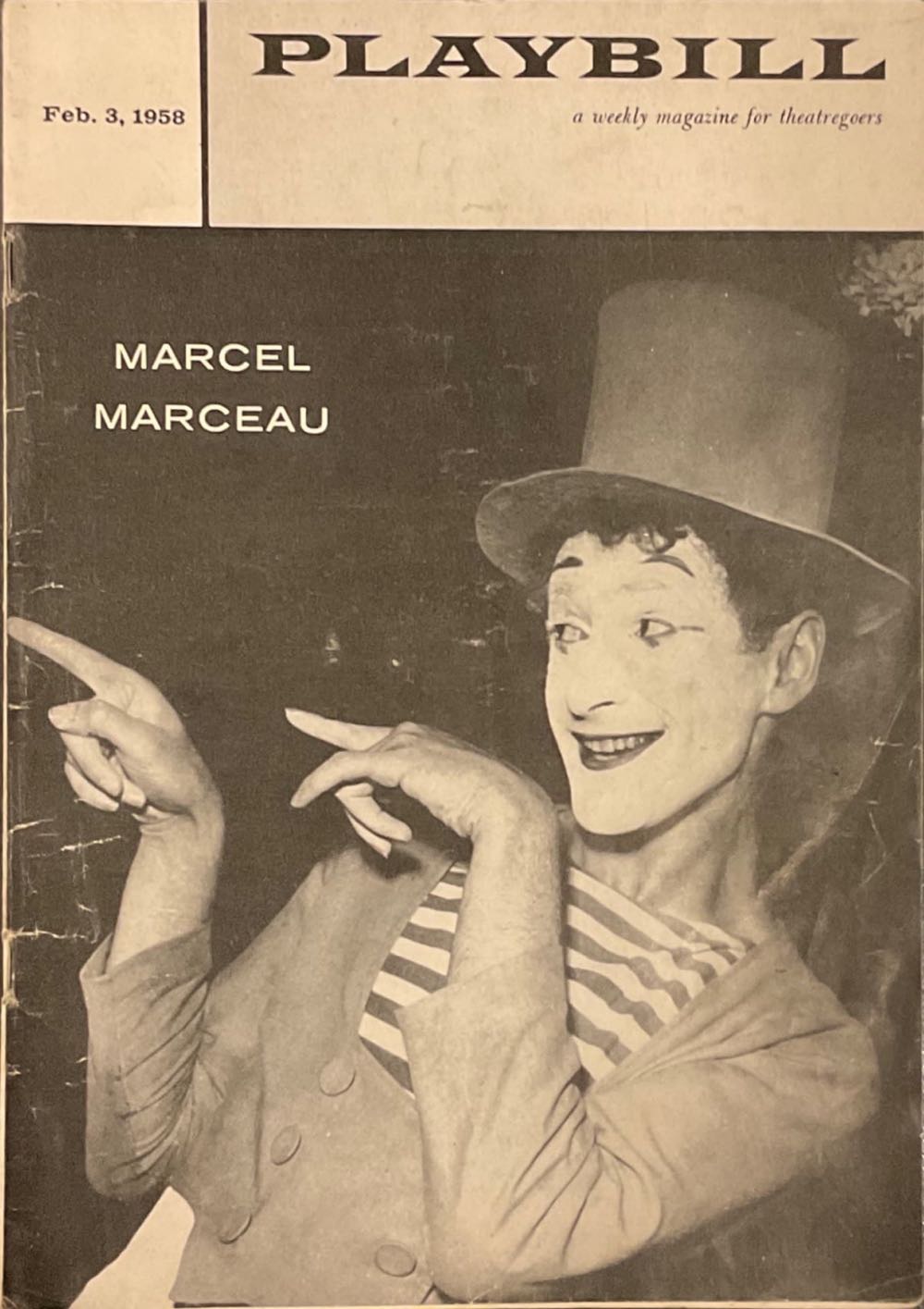 Marcel Marceau  (February) magazine collectible - Main Image 1