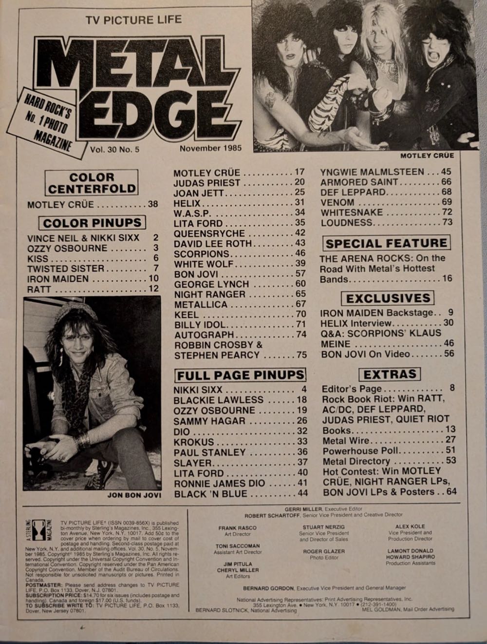 Metal Edge  (November) magazine collectible [Barcode 07098933697111] - Main Image 2