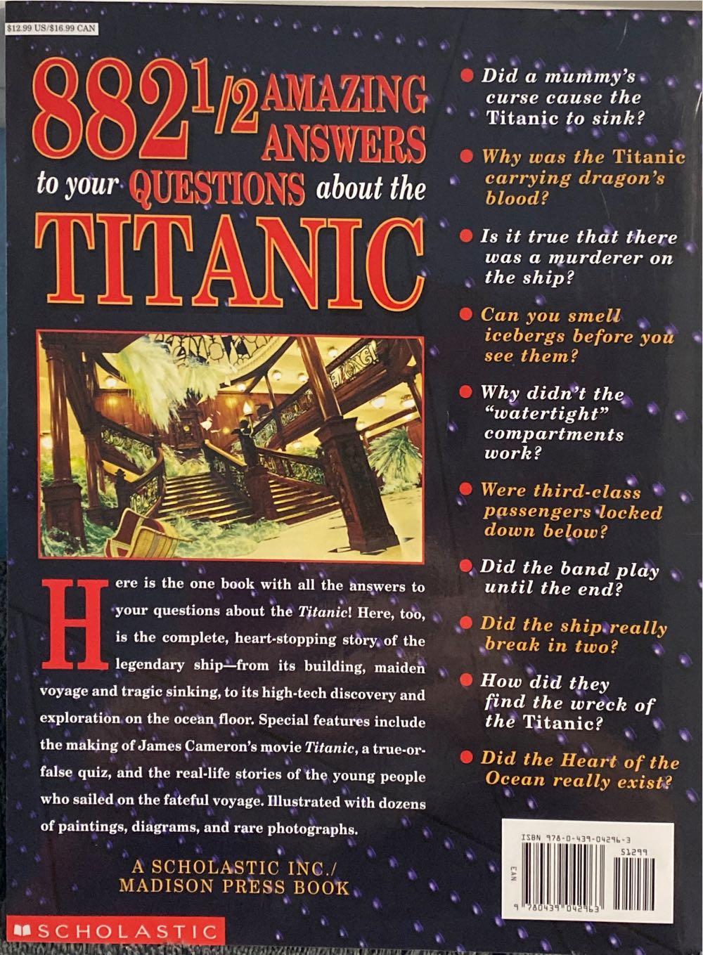 8821/2 Amazing Answers To Your Questions About The Titanic  magazine collectible [Barcode 978043904296351299] - Main Image 2