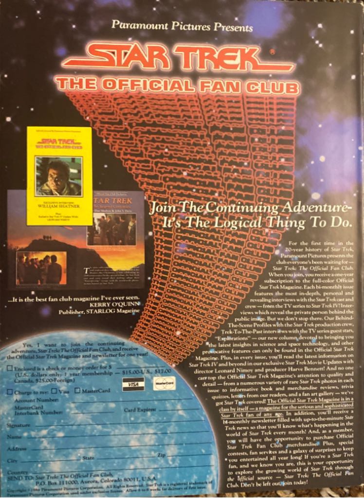 The Official Movie Magazine - Star Trek IV: The Voyage Home  magazine collectible - Main Image 2