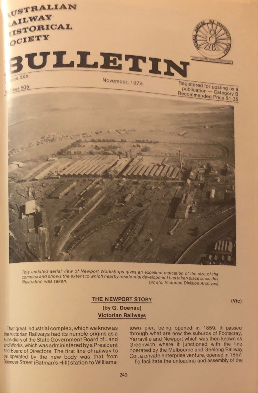 ARHS Bulletin  (November) magazine collectible - Main Image 1