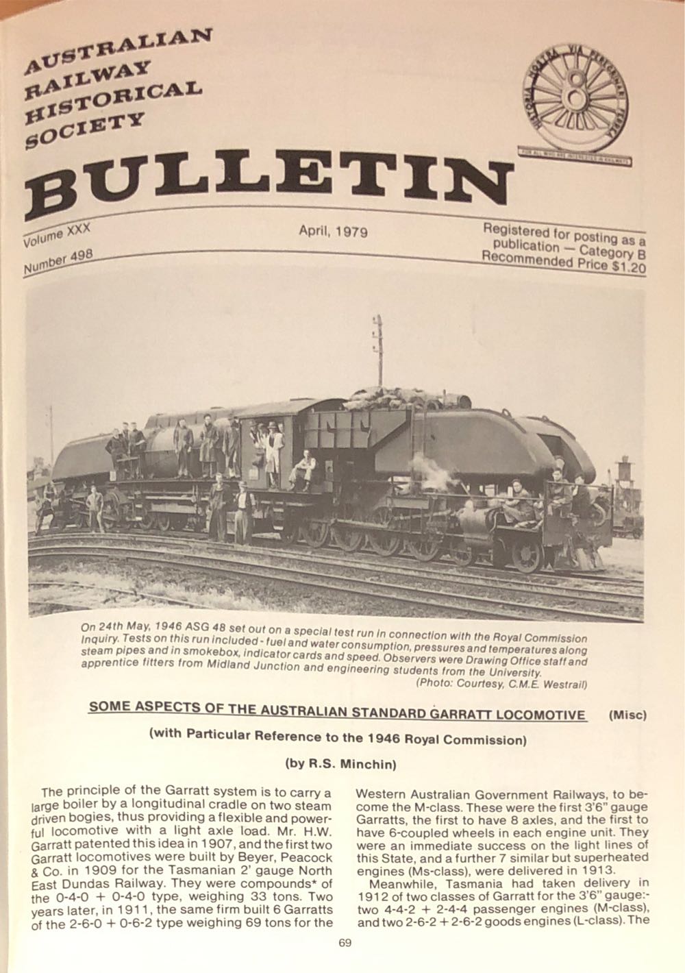 ARHS Bulletin  (April) magazine collectible - Main Image 1
