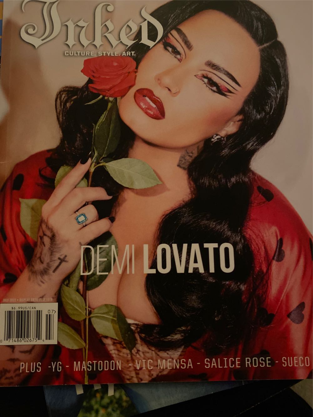 Inked Demi Lovato  (July) magazine collectible [Barcode 07148602675407] - Main Image 1